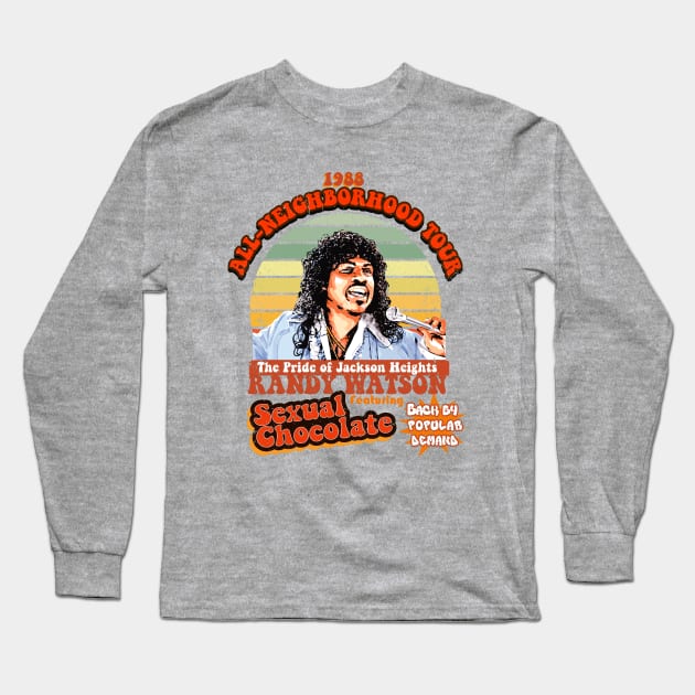 Randy Watson and Sexual Chocolate Long Sleeve T-Shirt by Alema Art